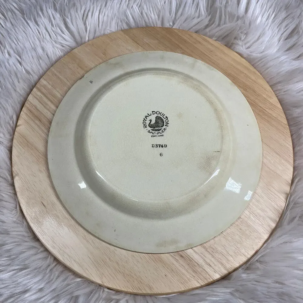 Vintage Royal Doulton Plate Sampler Pattern D3749 Plate Rare 1924 to 1936 Rare